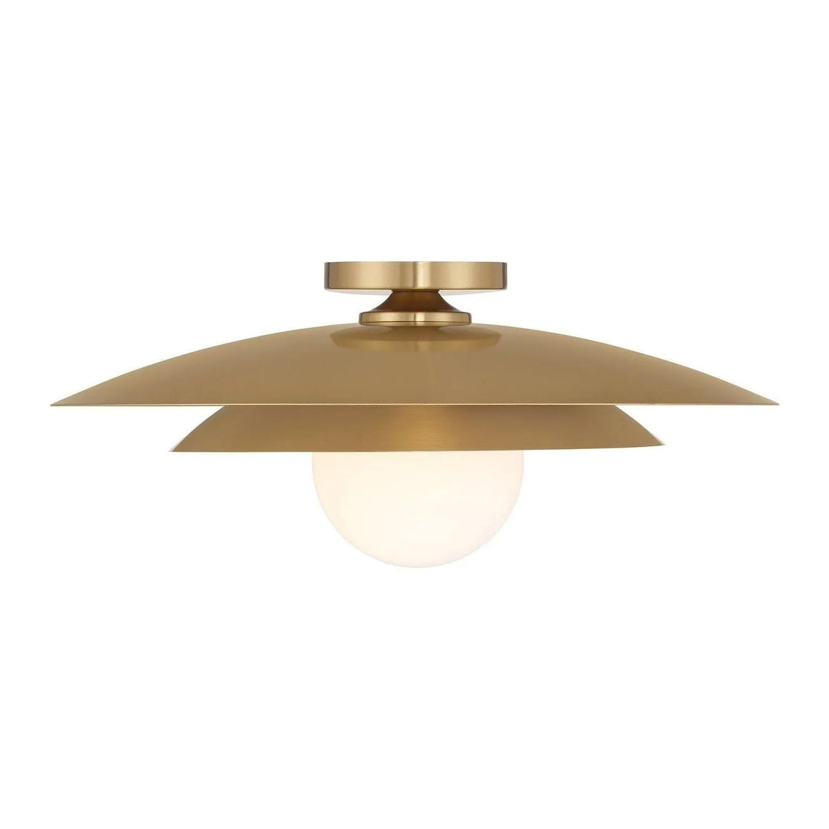 Savoy House - 6-5564-1-322 - One Light Semi-Flush Mount - Sherrer - Warm Brass