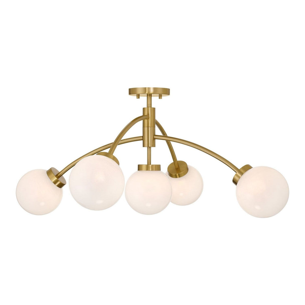 Savoy House - 6-6199-5-322 - Five Light Convertible Semi-Flush /Pendant - Redfield - Warm Brass