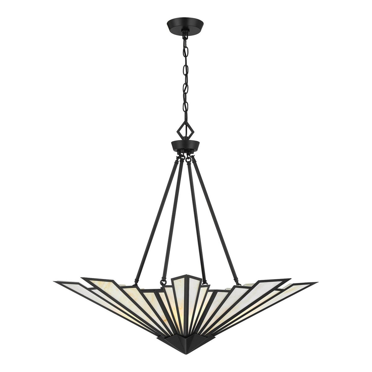 Savoy House - 7-1038-4-89 - Four Light Pendant - Rivage - Matte Black