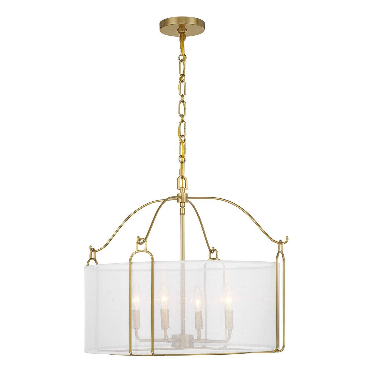 Savoy House - 7-1693-4-322 - Four Light Pendant - Ashlay - Warm Brass