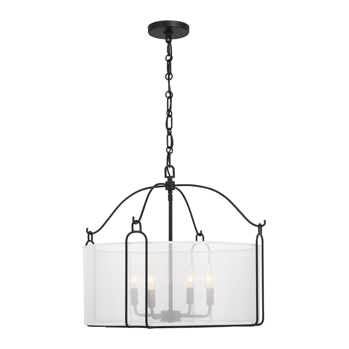 Savoy House - 7-1693-4-89 - Four Light Pendant - Ashlay - Matte Black