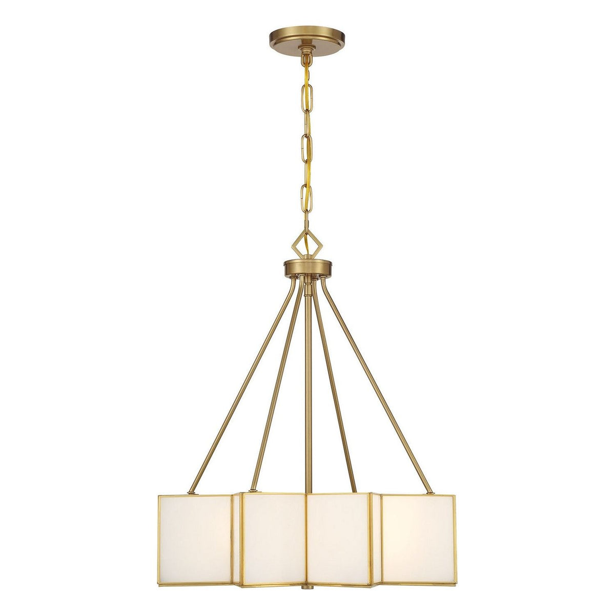 Savoy House - 7-5988-3-322 - Three Light Pendant - Reiling - Warm Brass