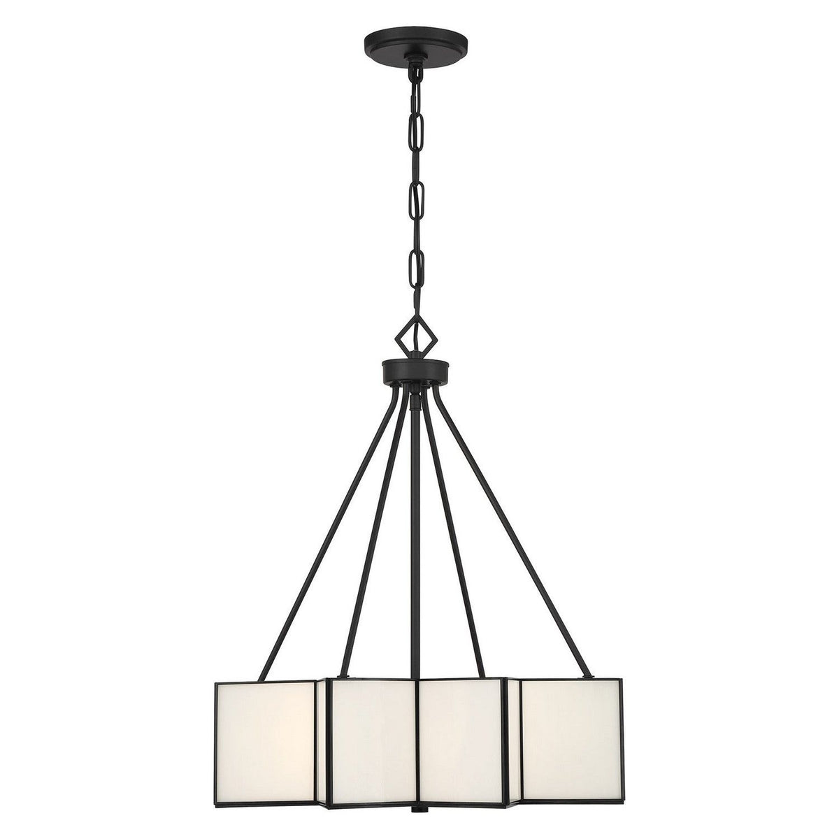 Savoy House - 7-5988-3-89 - Three Light Pendant - Reiling - Matte Black