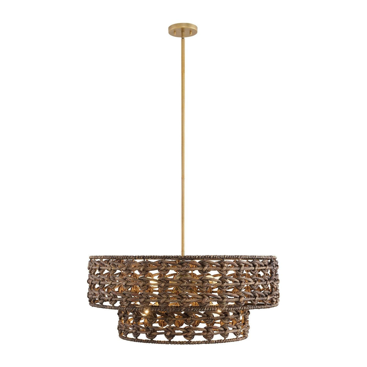 Savoy House - 7-9284-7-220 - Seven Light Pendant - Silencio - Riviera Brass