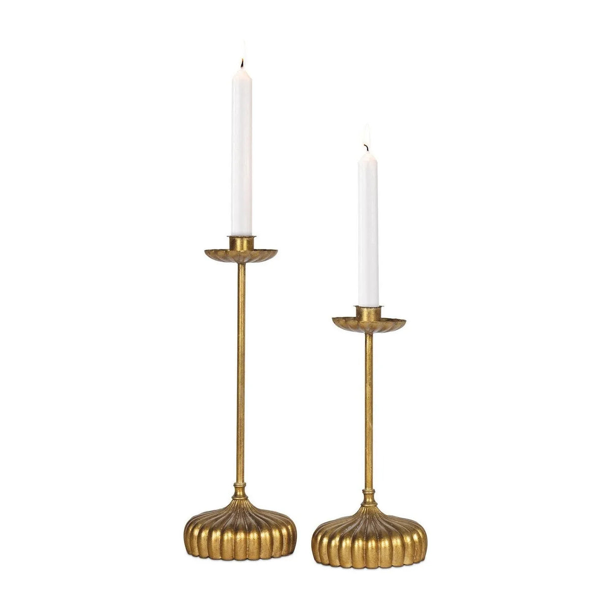 Regina Andrew - 20-1625 - Candle Holder Set - Clove - Antique Gold Leaf