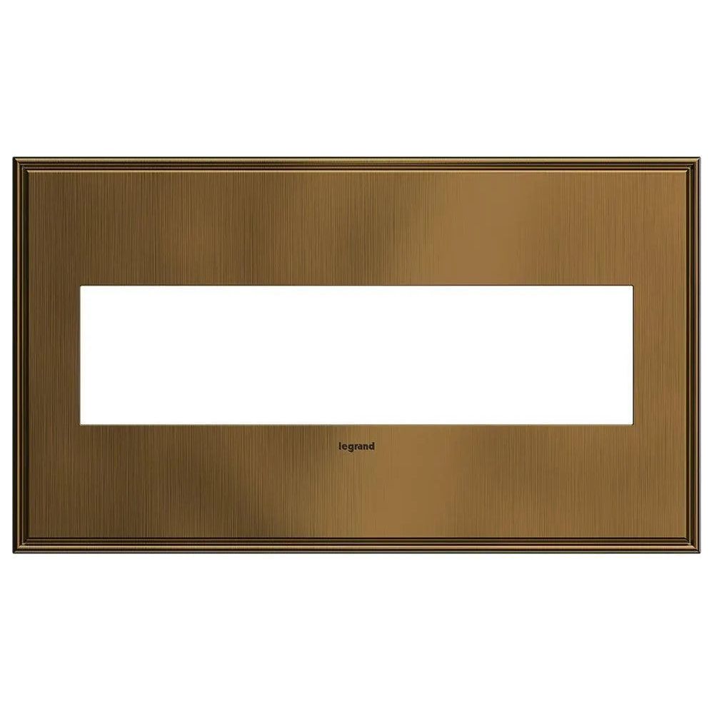 adorne® Cast Metal Four-Gang Screwless Wall Plate