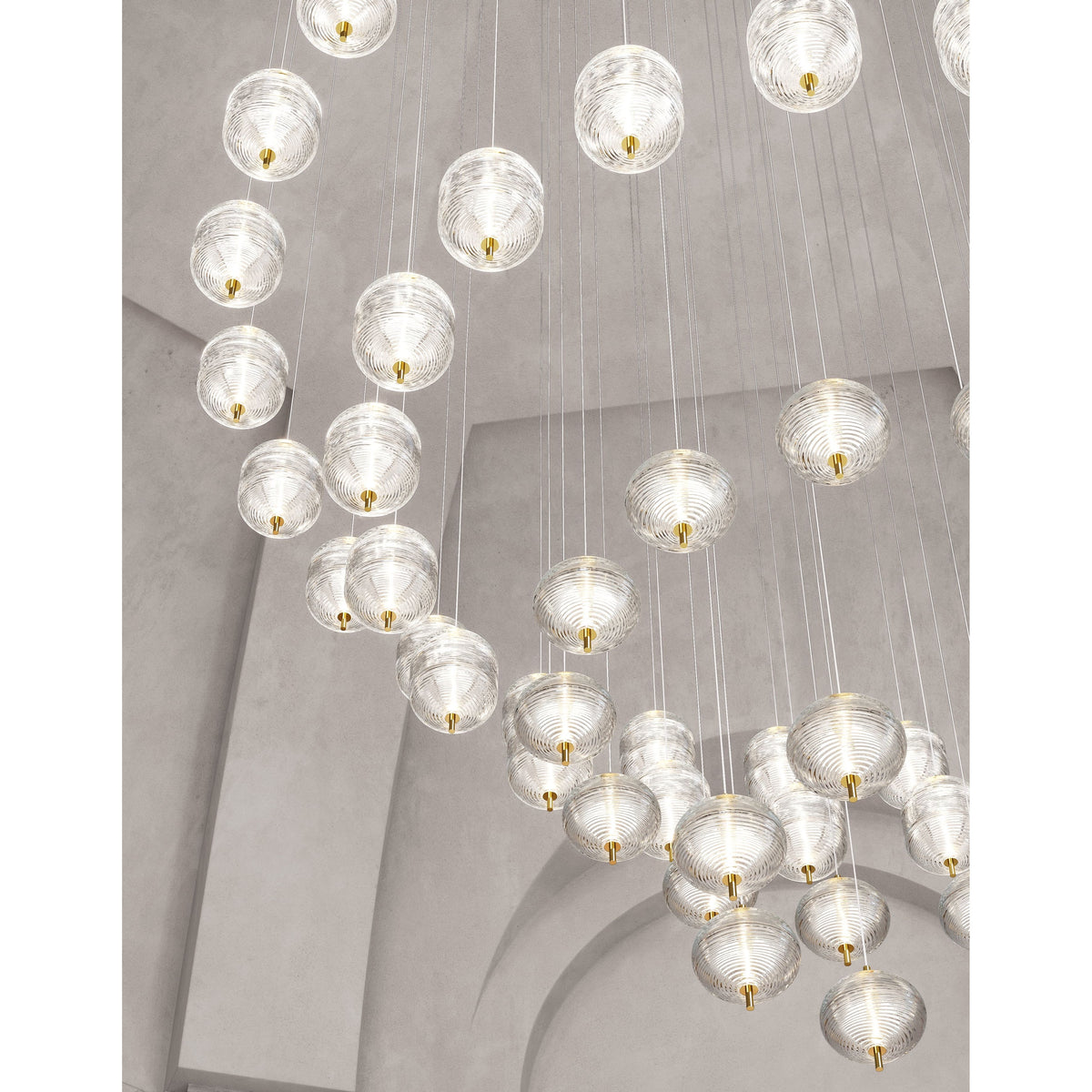 Lodes - 68 Light Jefferson Mini and Small - Cluster Composition - 68 x R01L01 1000U, 12 x CCPRO40-A, 46 x 16822 5027U, 22 x 16821 5027U | Montreal Lighting & Hardware