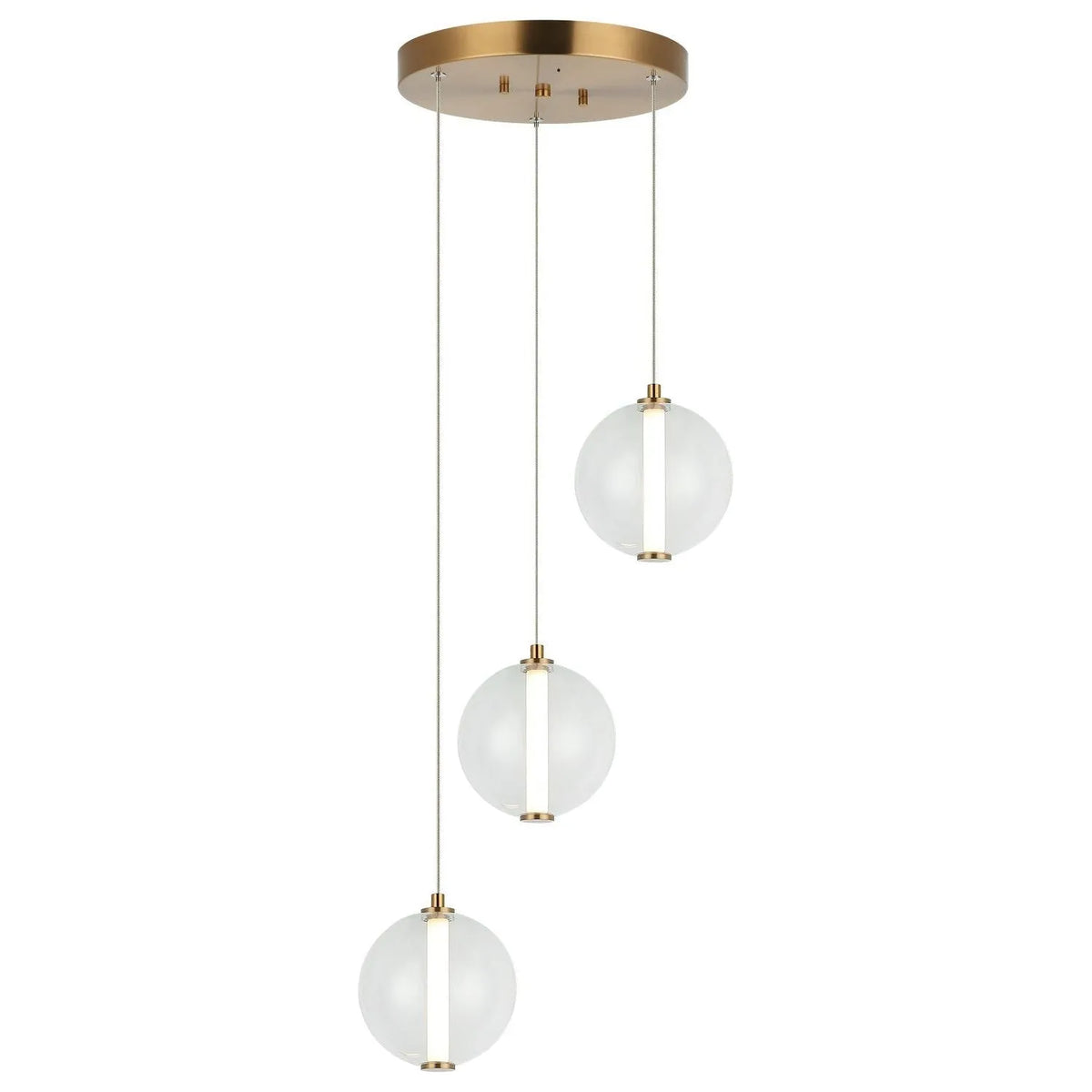 Matteo Lighting - Belange LED Multi-Light Pendant - C69603AGCL | Montreal Lighting & Hardware