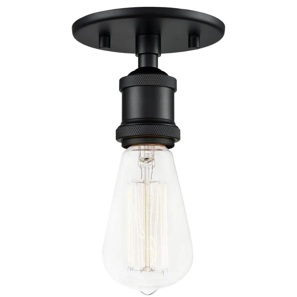 Matteo Lighting - Bulstrode's Workshop Flush Mount - X46100BK | Montreal Lighting & Hardware