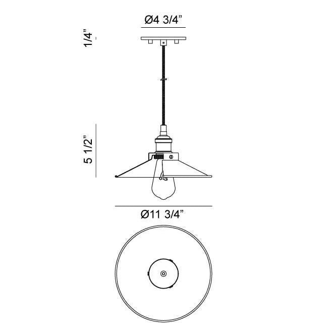 Matteo Lighting - Bulstrode's Workshop Metal Shade Pendant - C46111AGBK | Montreal Lighting & Hardware