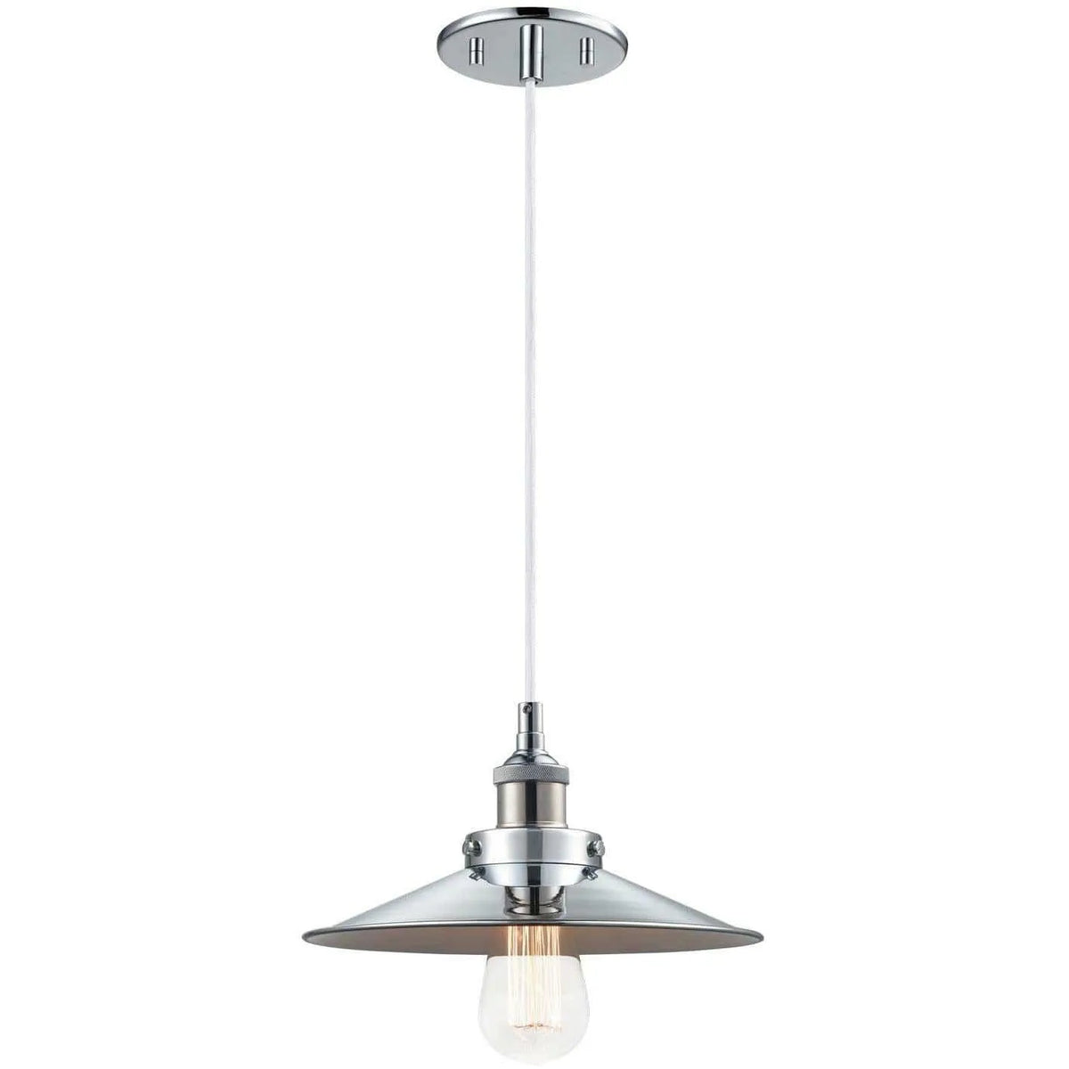 Matteo Lighting - Bulstrode's Workshop Metal Shade Pendant - C46111CHCH | Montreal Lighting & Hardware