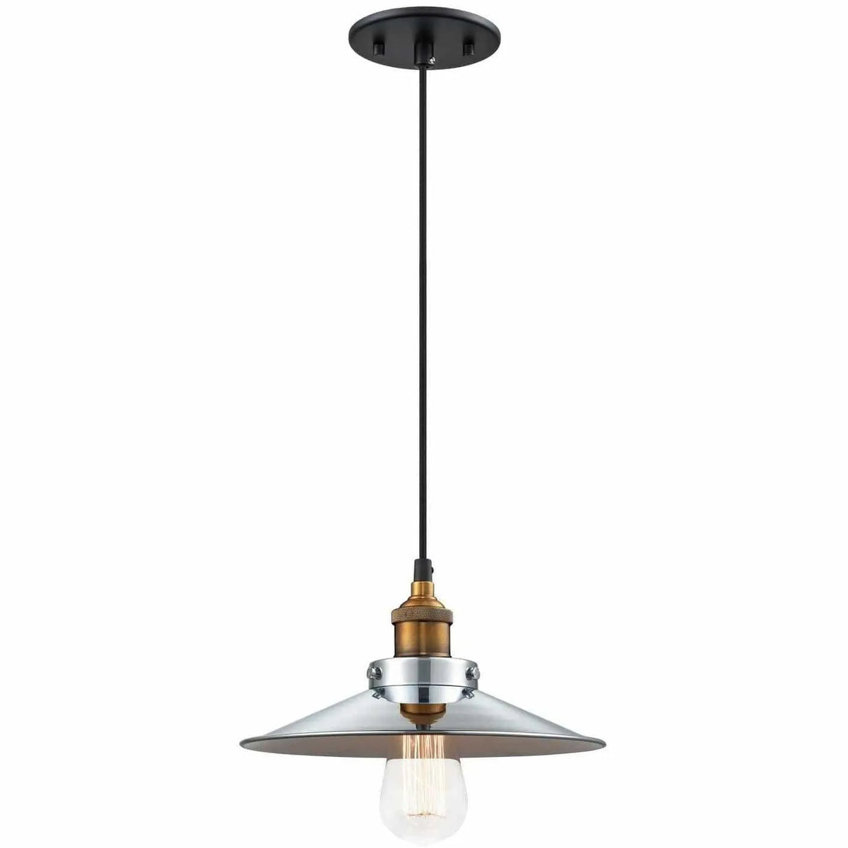 Matteo Lighting - Bulstrode's Workshop Metal Shade Pendant - C46111WGCH | Montreal Lighting & Hardware