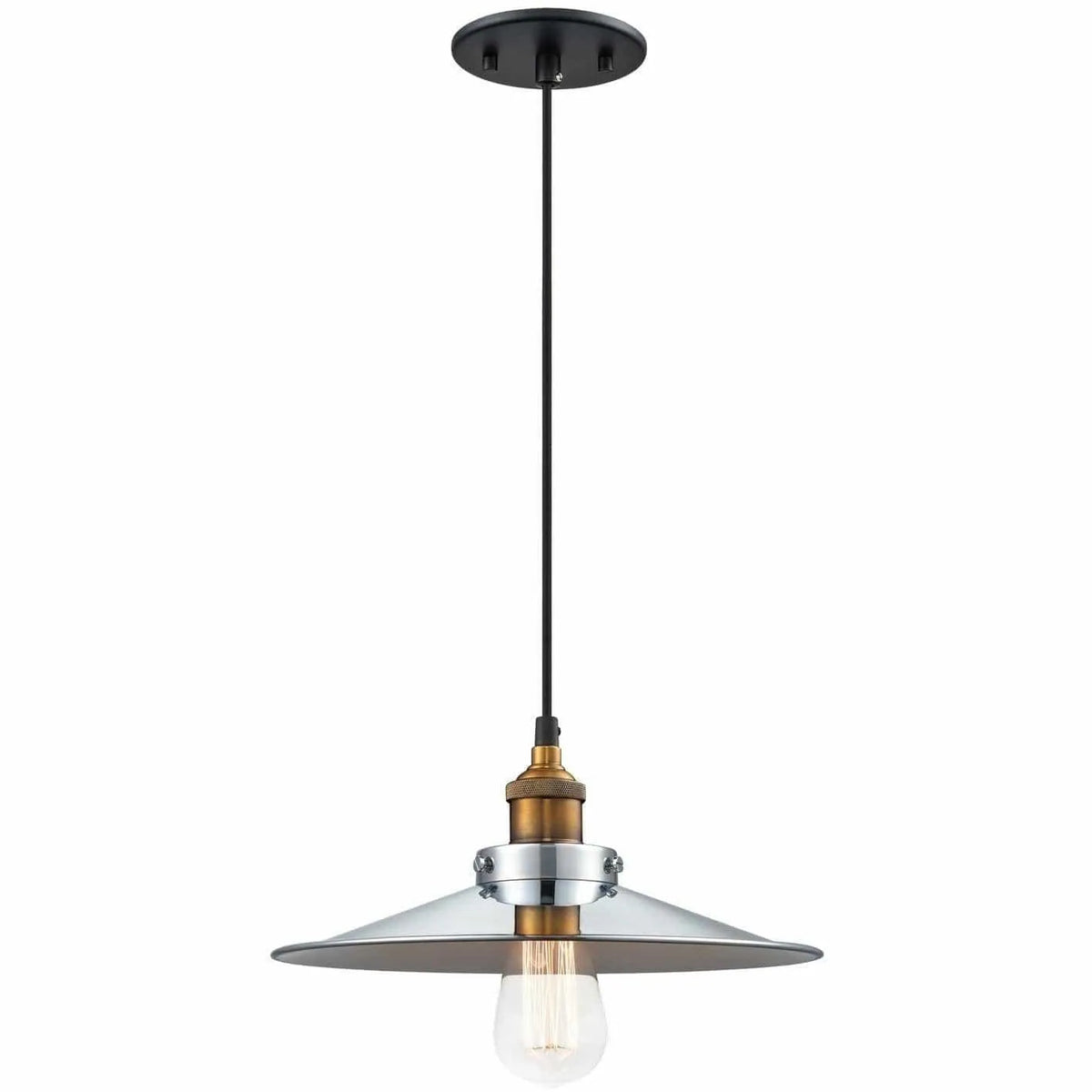 Matteo Lighting - Bulstrode's Workshop Metal Shade Pendant - C46112WGCH | Montreal Lighting & Hardware