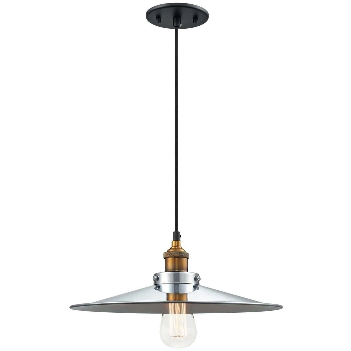 Matteo Lighting - Bulstrode's Workshop Metal Shade Pendant - C46113WGCH | Montreal Lighting & Hardware