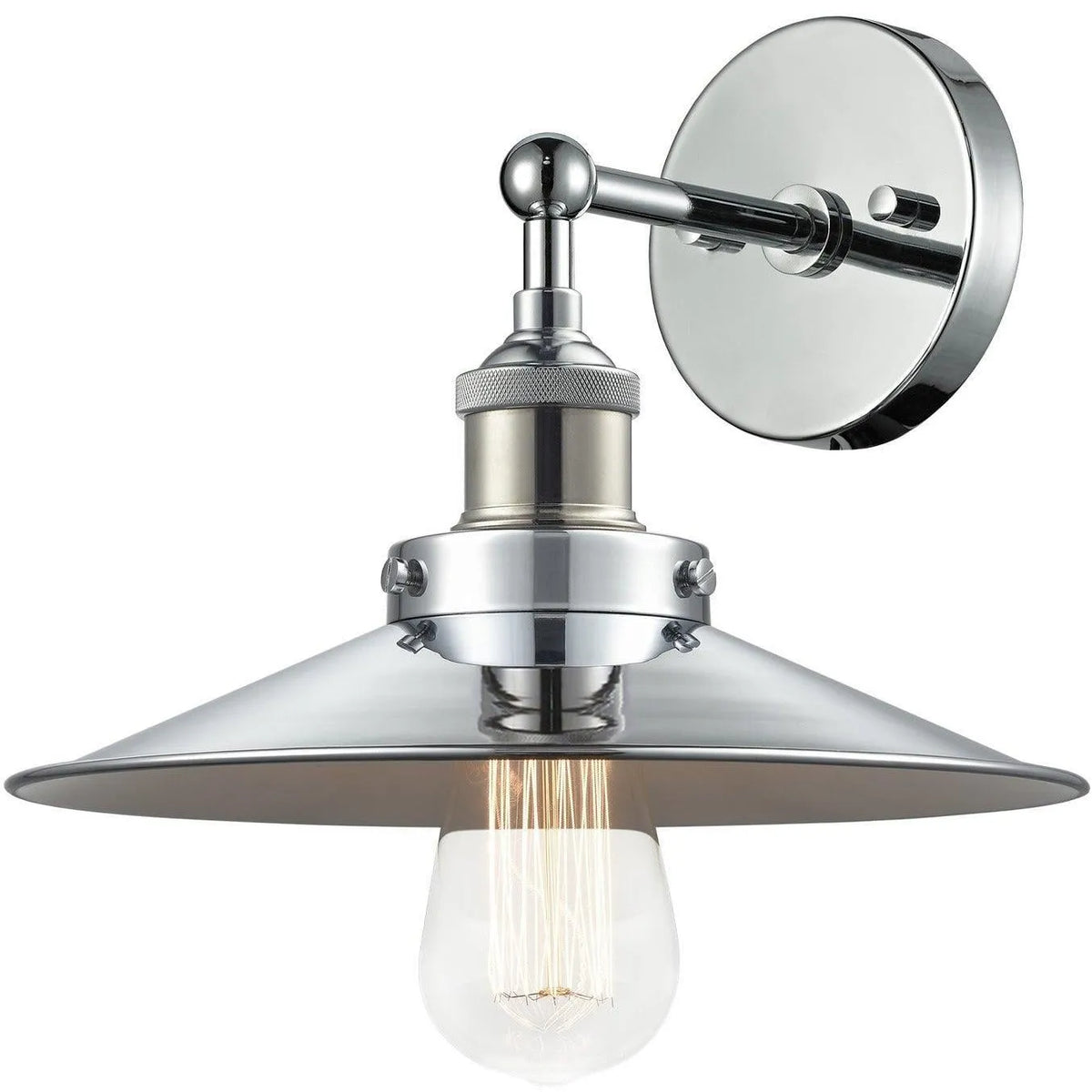 Matteo Lighting - Bulstrode's Workshop Metal Shade Wall Sconce - W46111CHCH | Montreal Lighting & Hardware