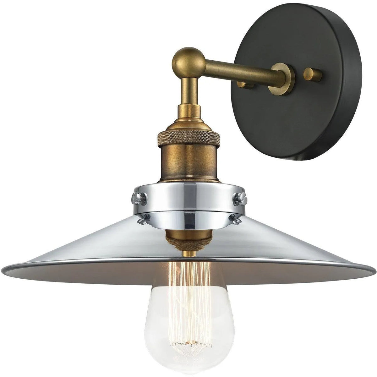 Matteo Lighting - Bulstrode's Workshop Metal Shade Wall Sconce - W46111WGCH | Montreal Lighting & Hardware