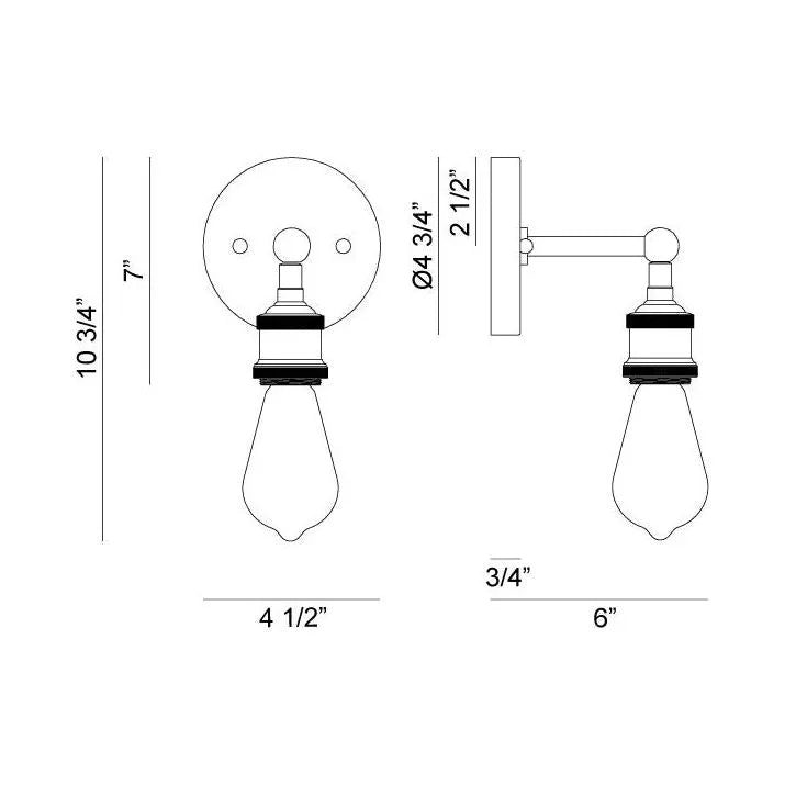 Matteo Lighting - Bulstrode's Workshop Wall Sconce - W46100AG | Montreal Lighting & Hardware