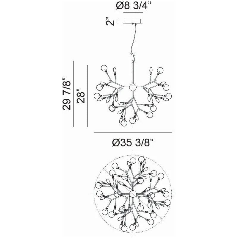 Matteo Lighting - Hydragea Bloom LED Pendant - C69820GL | Montreal Lighting & Hardware