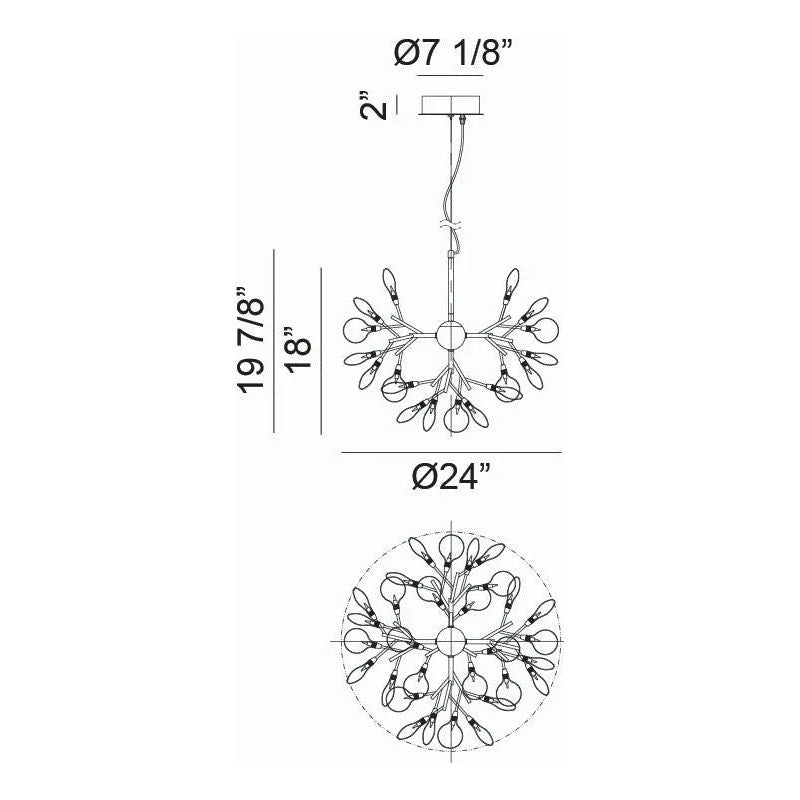 Matteo Lighting - Hydragea Bloom LED Pendant - C69820GL | Montreal Lighting & Hardware