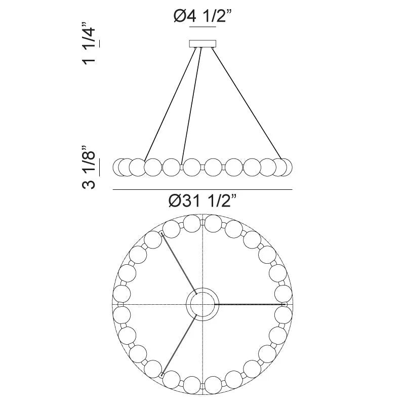 Matteo Lighting - Oni Chandelier - C83425OG | Montreal Lighting & Hardware