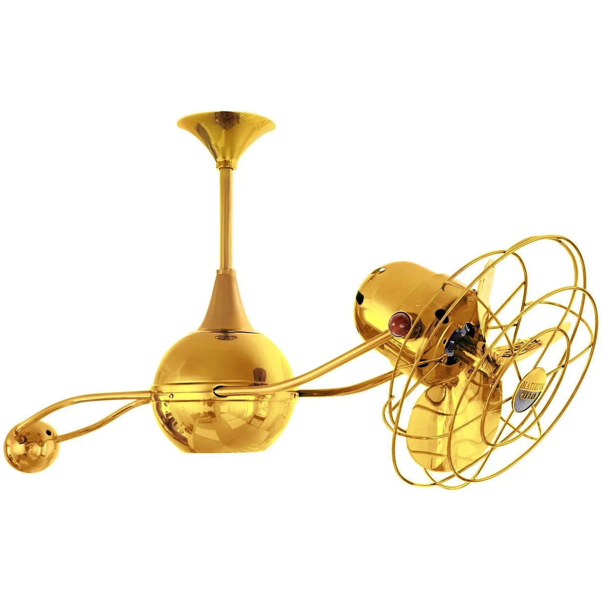 Matthews Fan Company - Brisa 2000 Ceiling Fan - B2K-GOLD-MTL | Montreal Lighting & Hardware