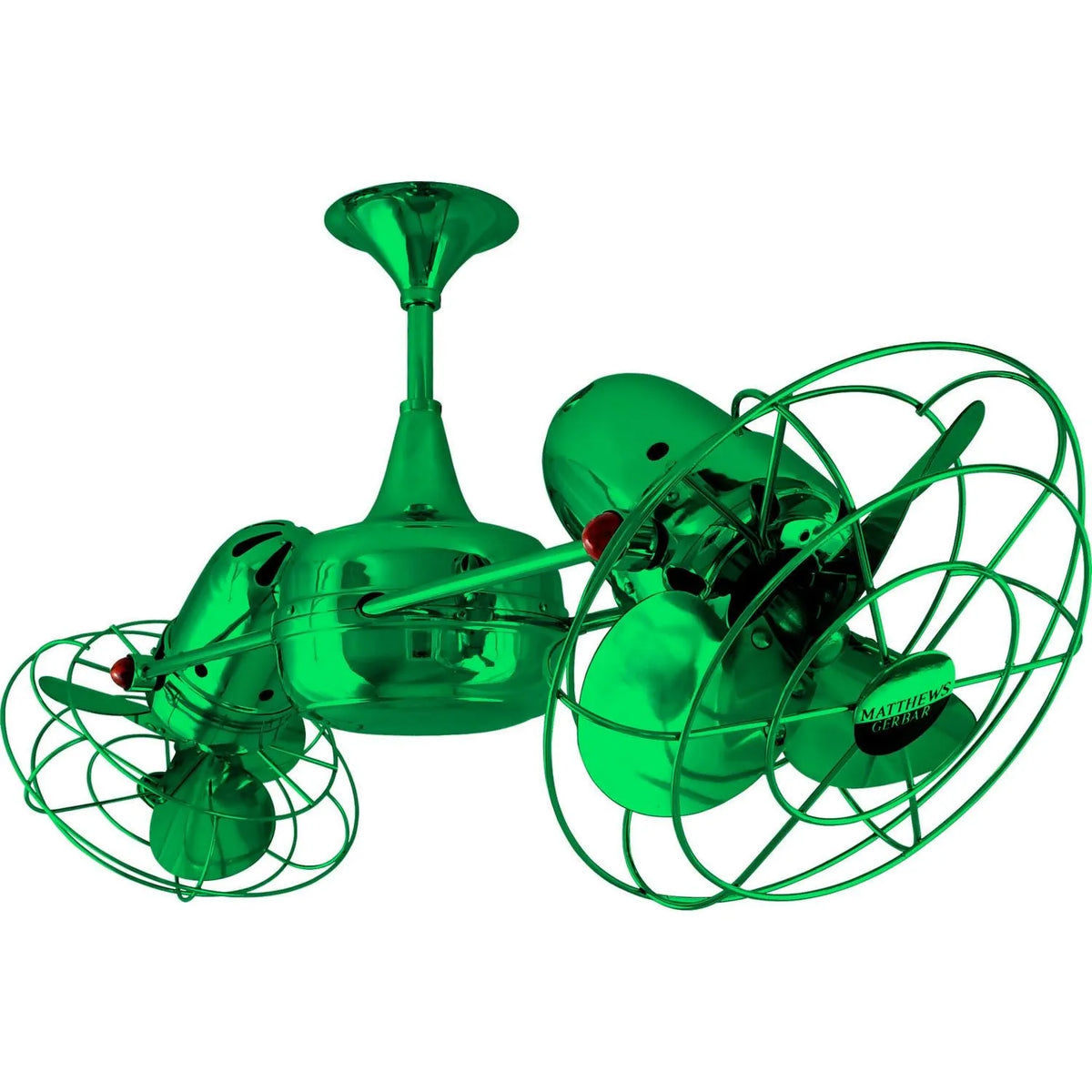 Matthews Fan Company - Duplo-Dinamico Ceiling Fan - DD-GREEN-MTL | Montreal Lighting & Hardware