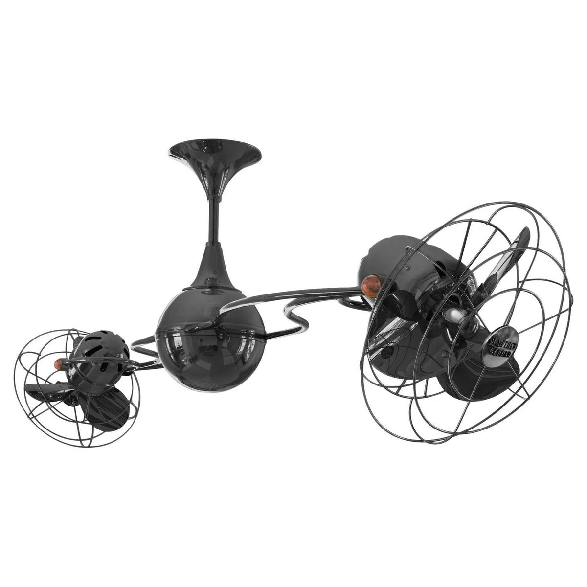 Matthews Fan Company - Italo Ventania Ceiling Fan - IV-BKN-MTL | Montreal Lighting & Hardware