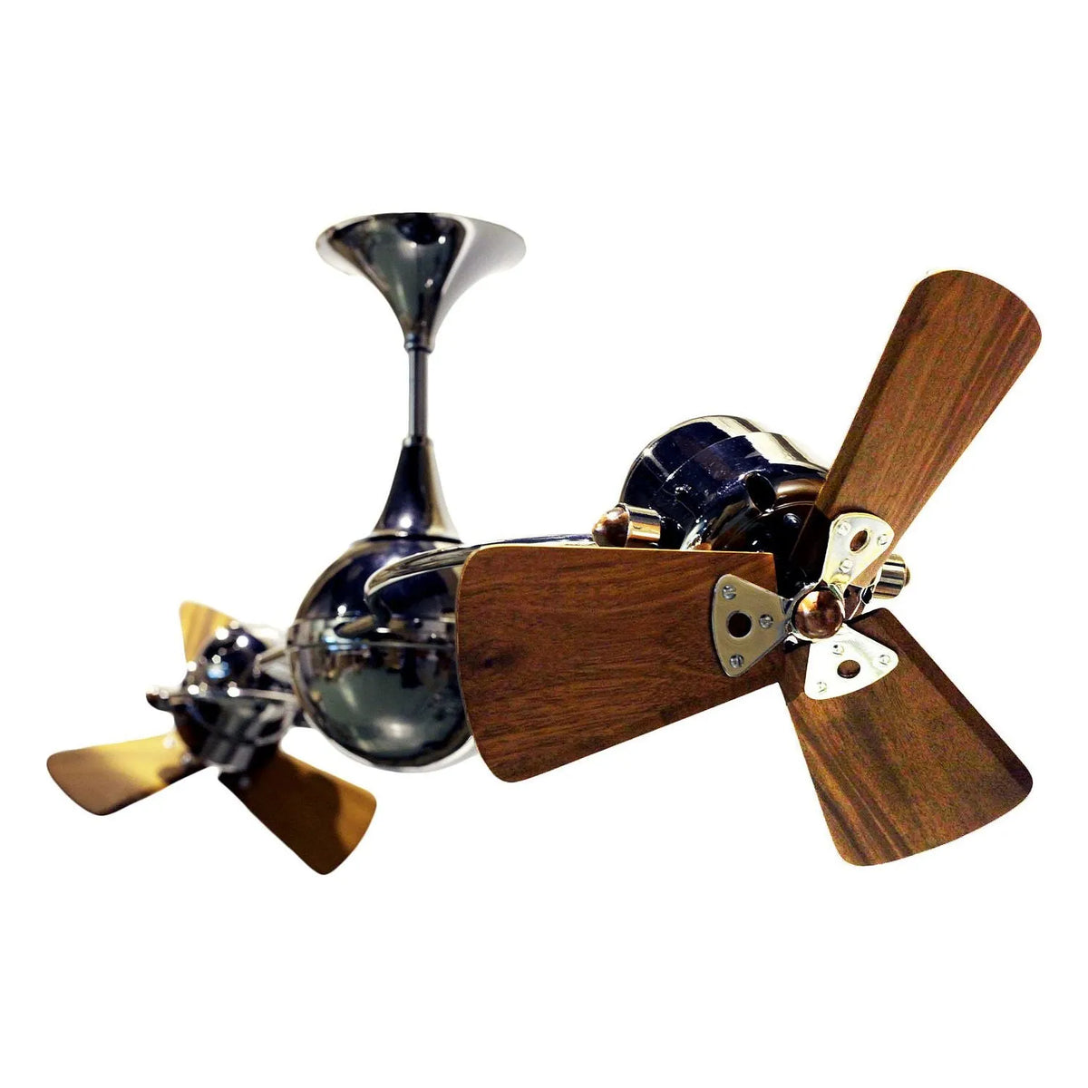 Matthews Fan Company - Italo Ventania Ceiling Fan - IV-BKN-WD | Montreal Lighting & Hardware