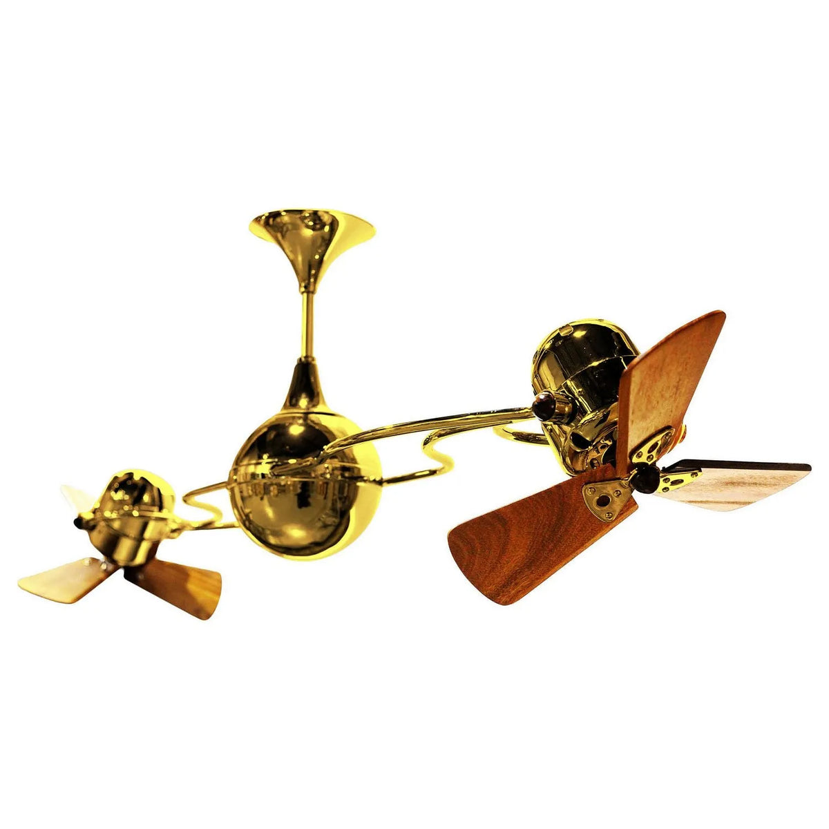 Matthews Fan Company - Italo Ventania Ceiling Fan - IV-GOLD-WD | Montreal Lighting & Hardware