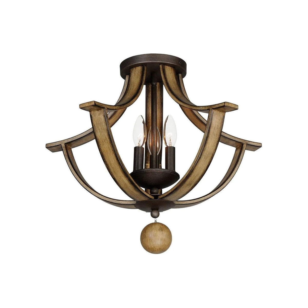 Maxim Lighting - Basque Semi Flush Mount - 20343DWAR | Montreal Lighting & Hardware