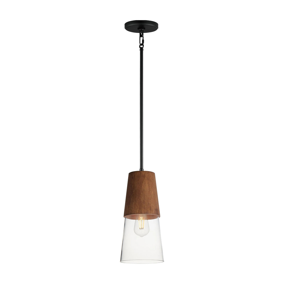 Maxim Lighting - Carpenter Mini Pendant - 91620CLWNBK | Montreal Lighting & Hardware