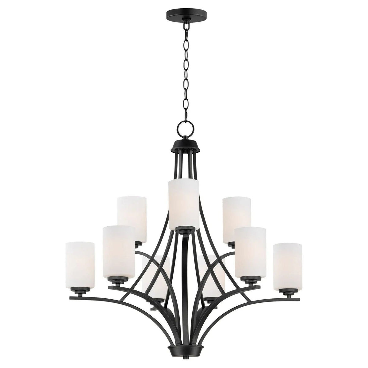 Maxim Lighting - Deven Chandelier - 20036SWBK | Montreal Lighting & Hardware