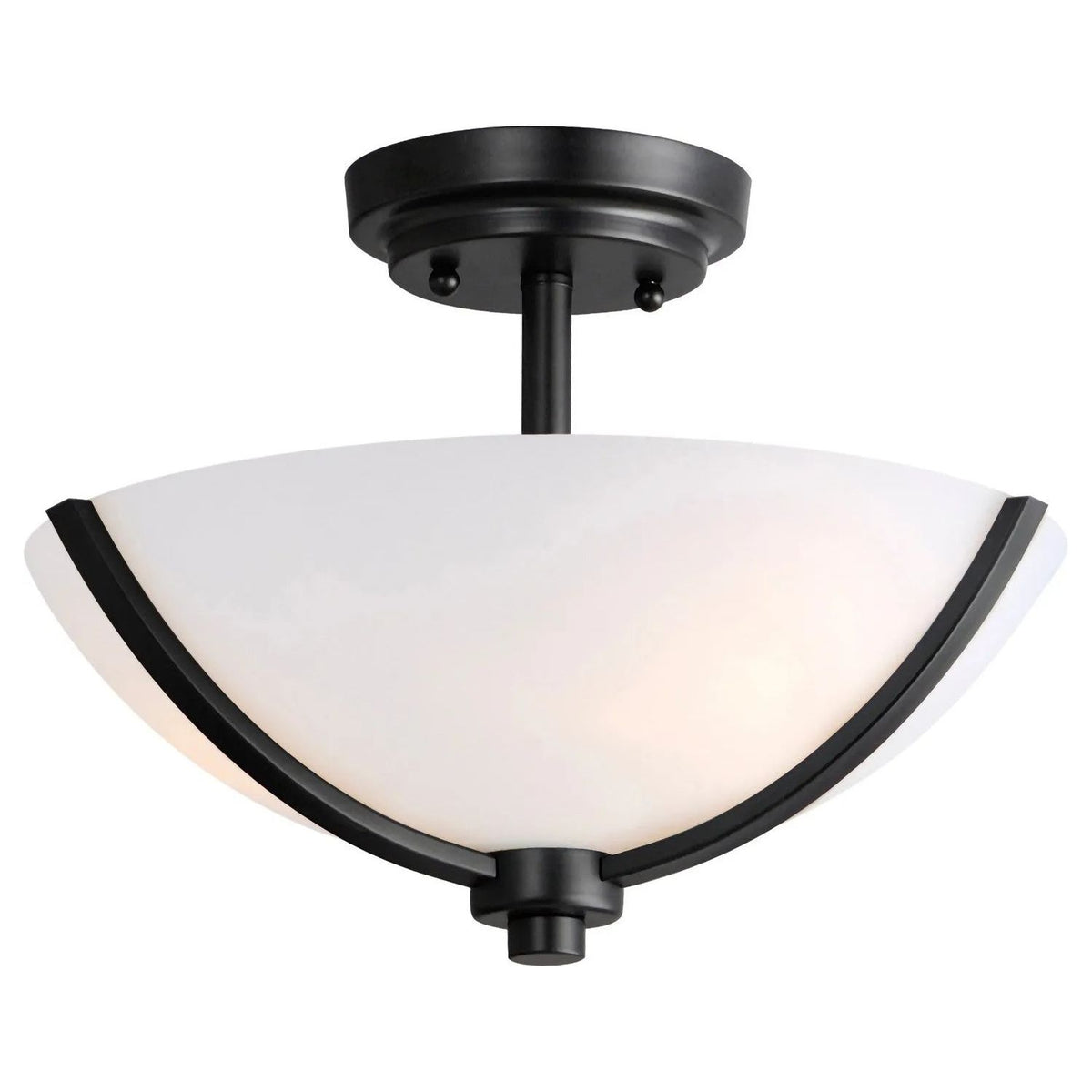 Maxim Lighting - Deven Semi Flush Mount - 20031SWBK | Montreal Lighting & Hardware