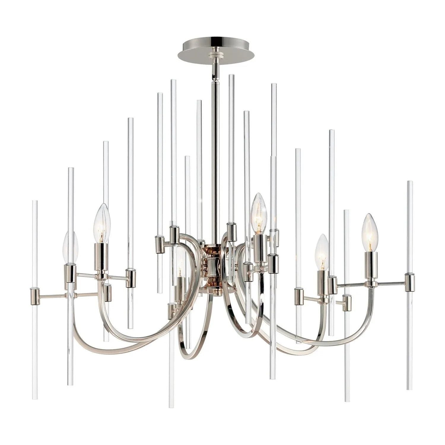 Maxim Lighting - Divine Curved Chandelier - 38407CLPN | Montreal Lighting & Hardware