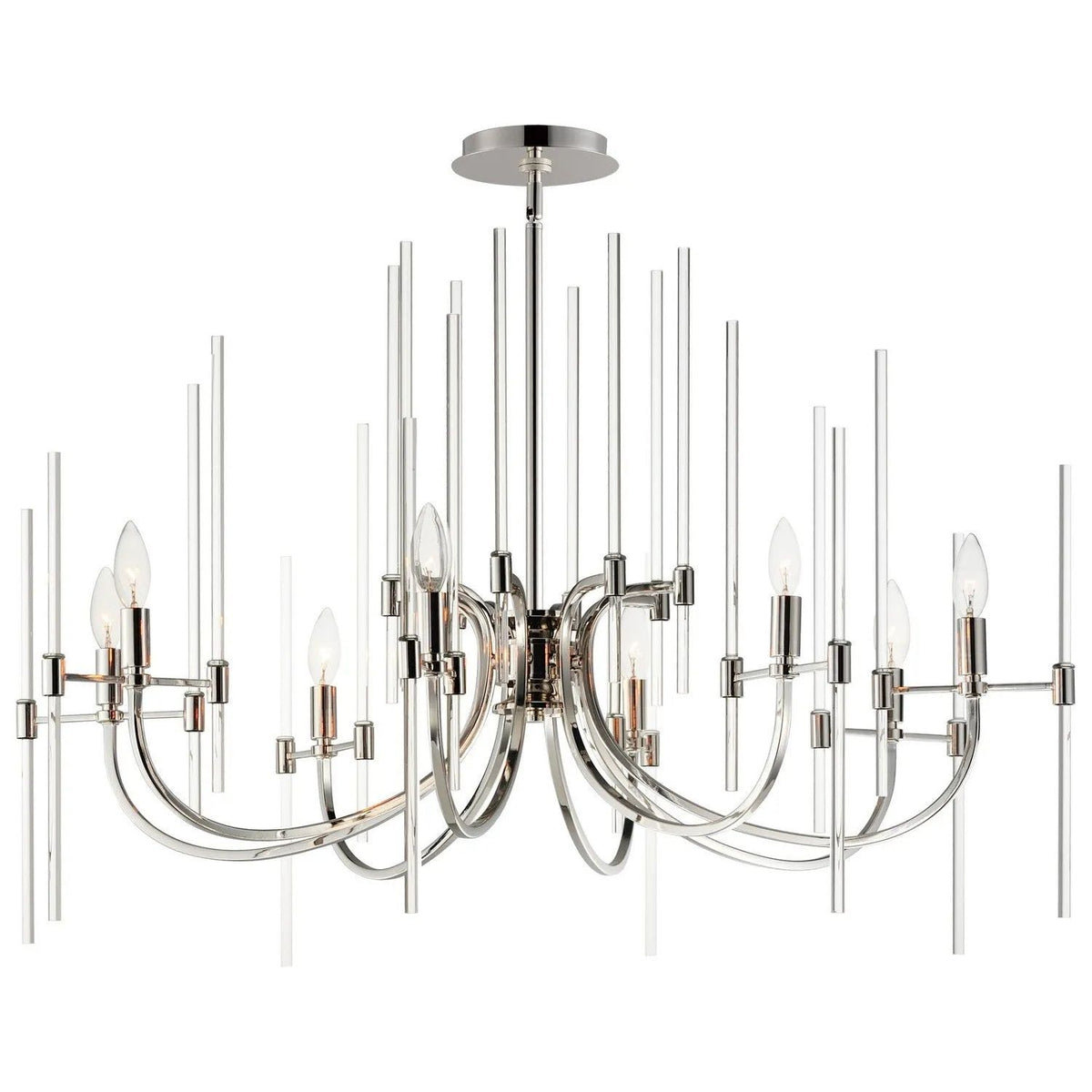 Maxim Lighting - Divine Curved Chandelier - 38408CLPN | Montreal Lighting & Hardware