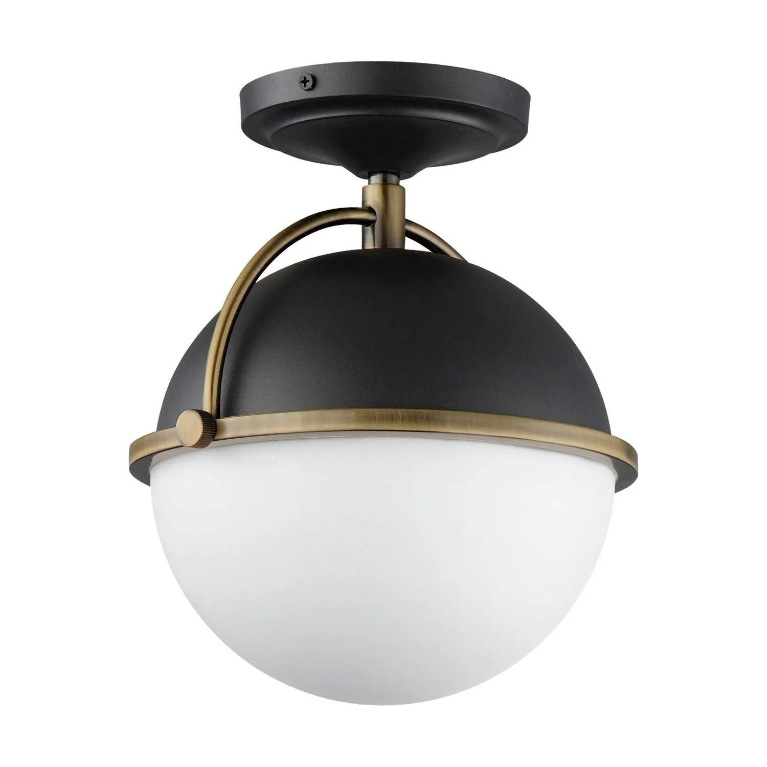 Maxim Lighting - Duke Semi Flush Mount - 12410SWBKWBR | Montreal Lighting & Hardware