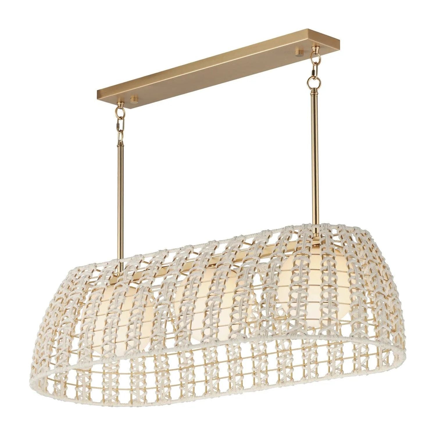 Maxim Lighting - Macrame Linear Pendant - 22483SWGLD | Montreal Lighting & Hardware