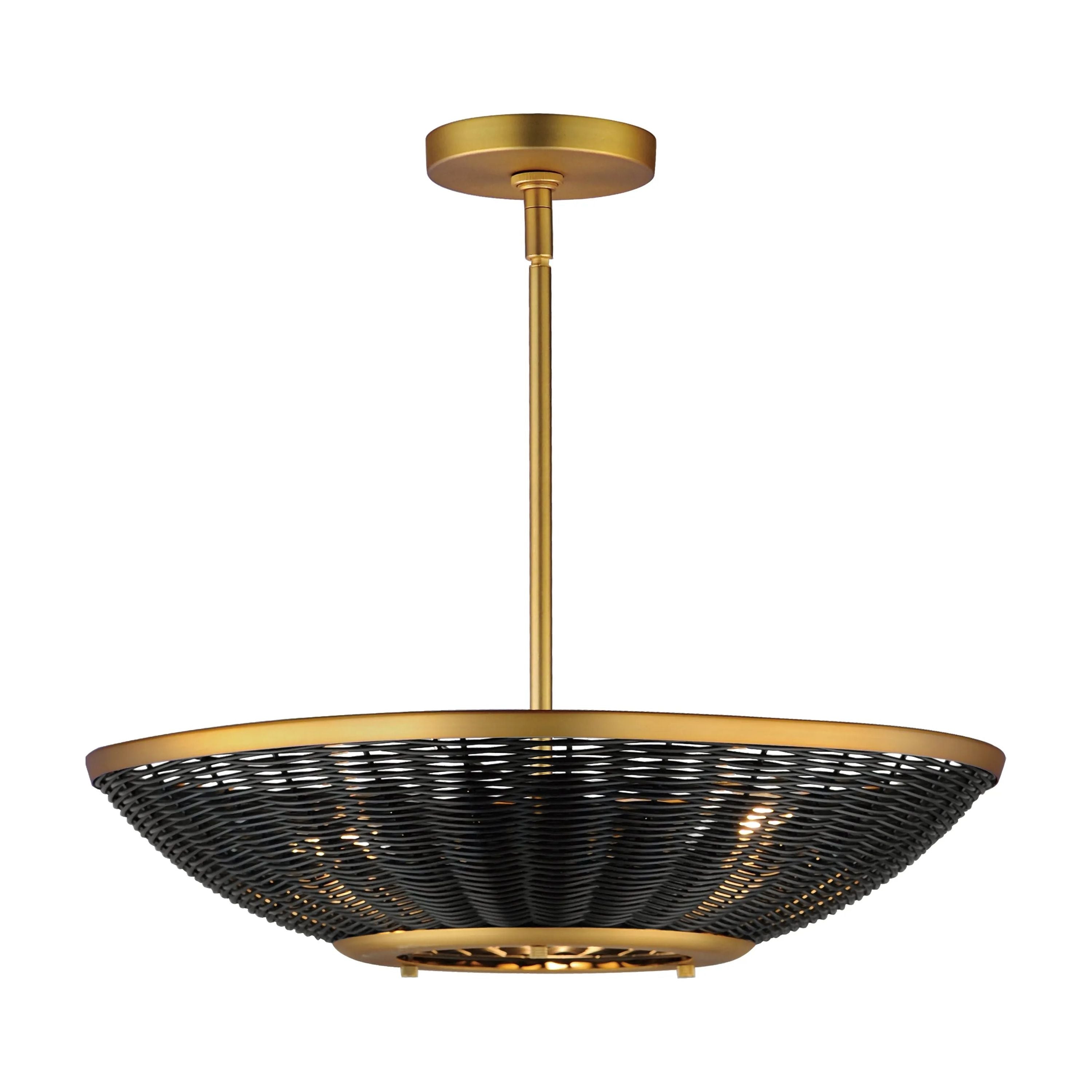 Maxim Lighting - Rattan Pendant - 14462BRNAB | Montreal Lighting & Hardware