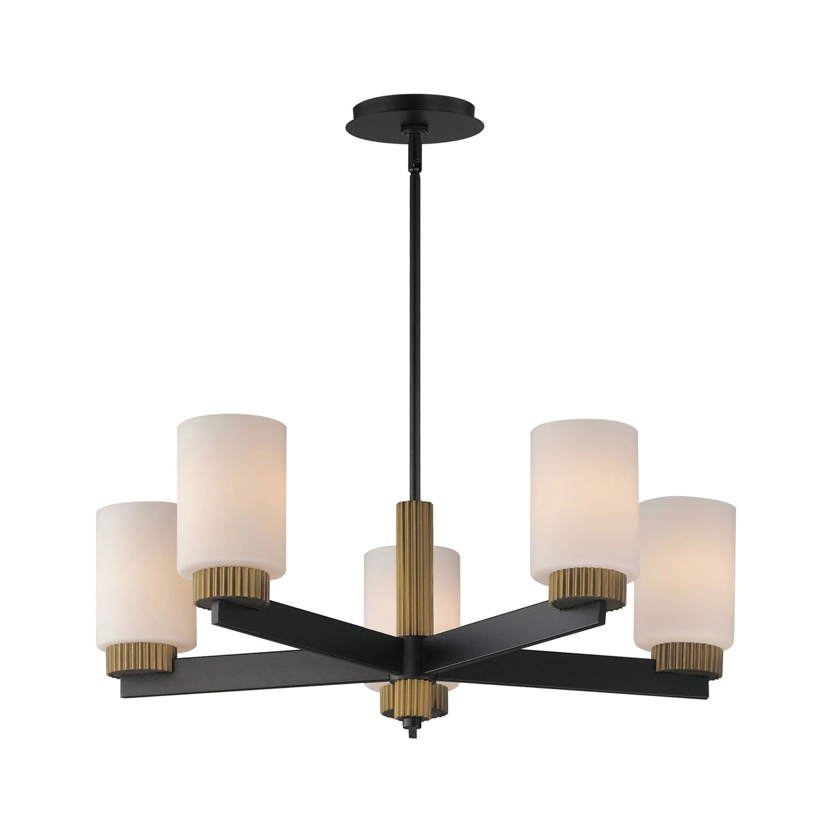 Maxim Lighting - Ruffles Chandelier - 32655SWBKAB | Montreal Lighting & Hardware