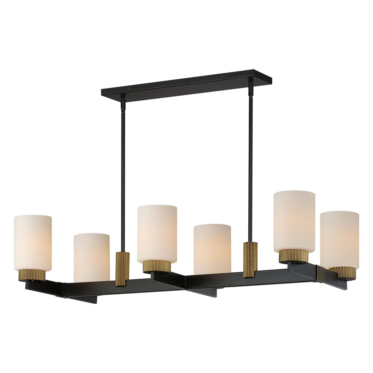 Maxim Lighting - Ruffles Linear Chandelier - 32656SWBKAB | Montreal Lighting & Hardware