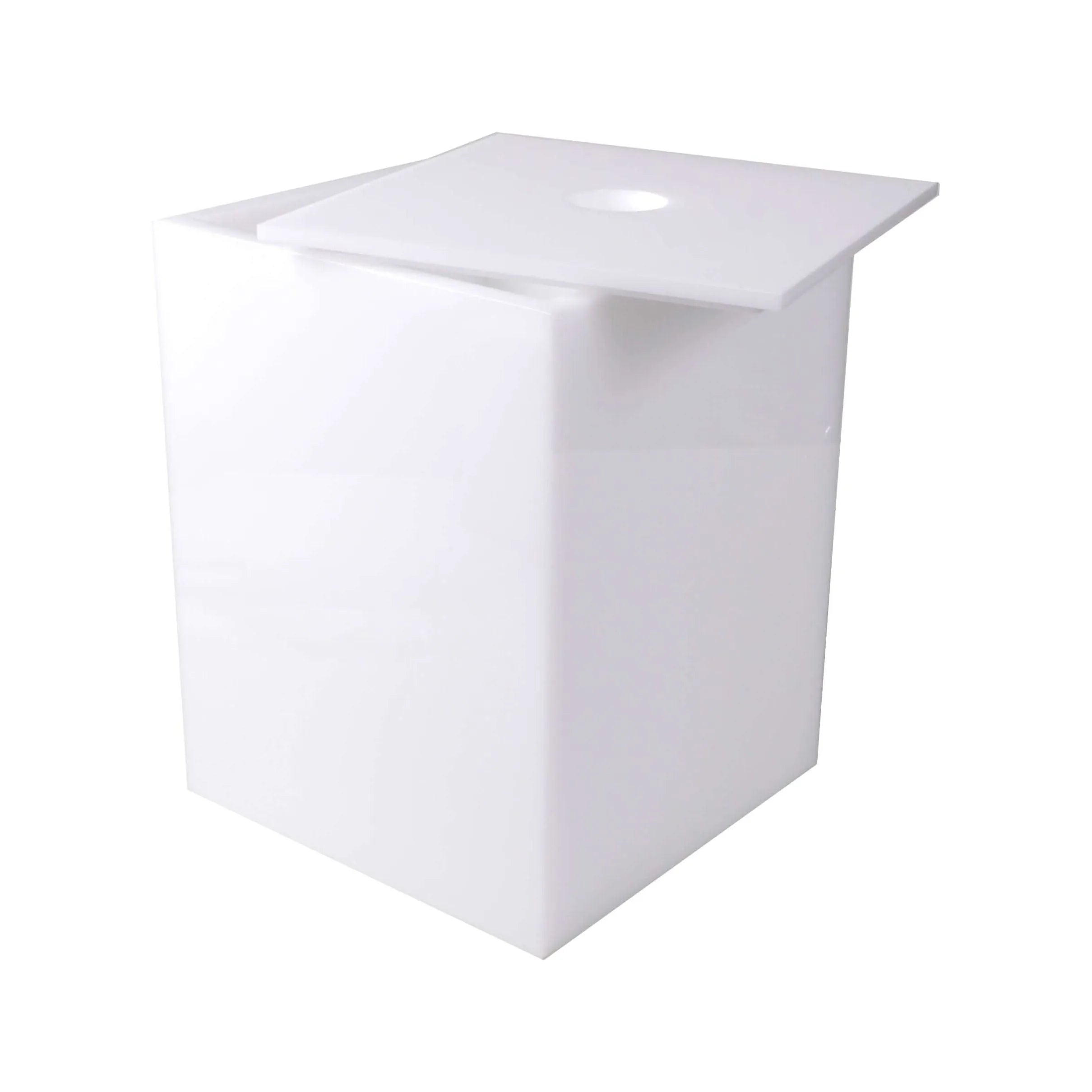 Mike + Ally - Ice White Square Basket with Lid - 31664 | Montreal Lighting & Hardware