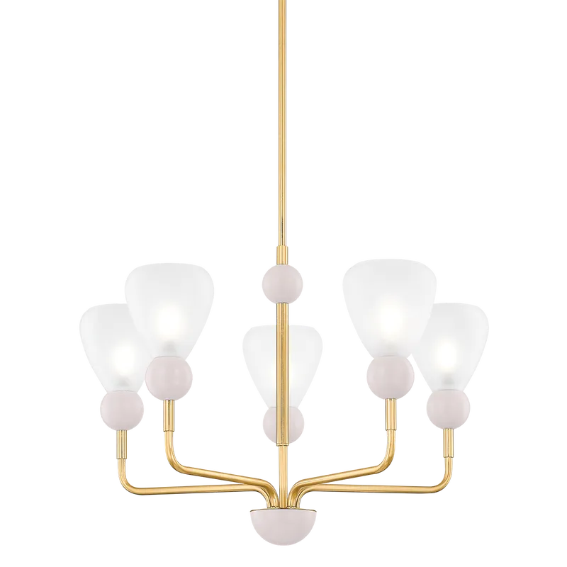 Mitzi - Doreen Chandelier - H904805-AGB/SPG | Montreal Lighting & Hardware