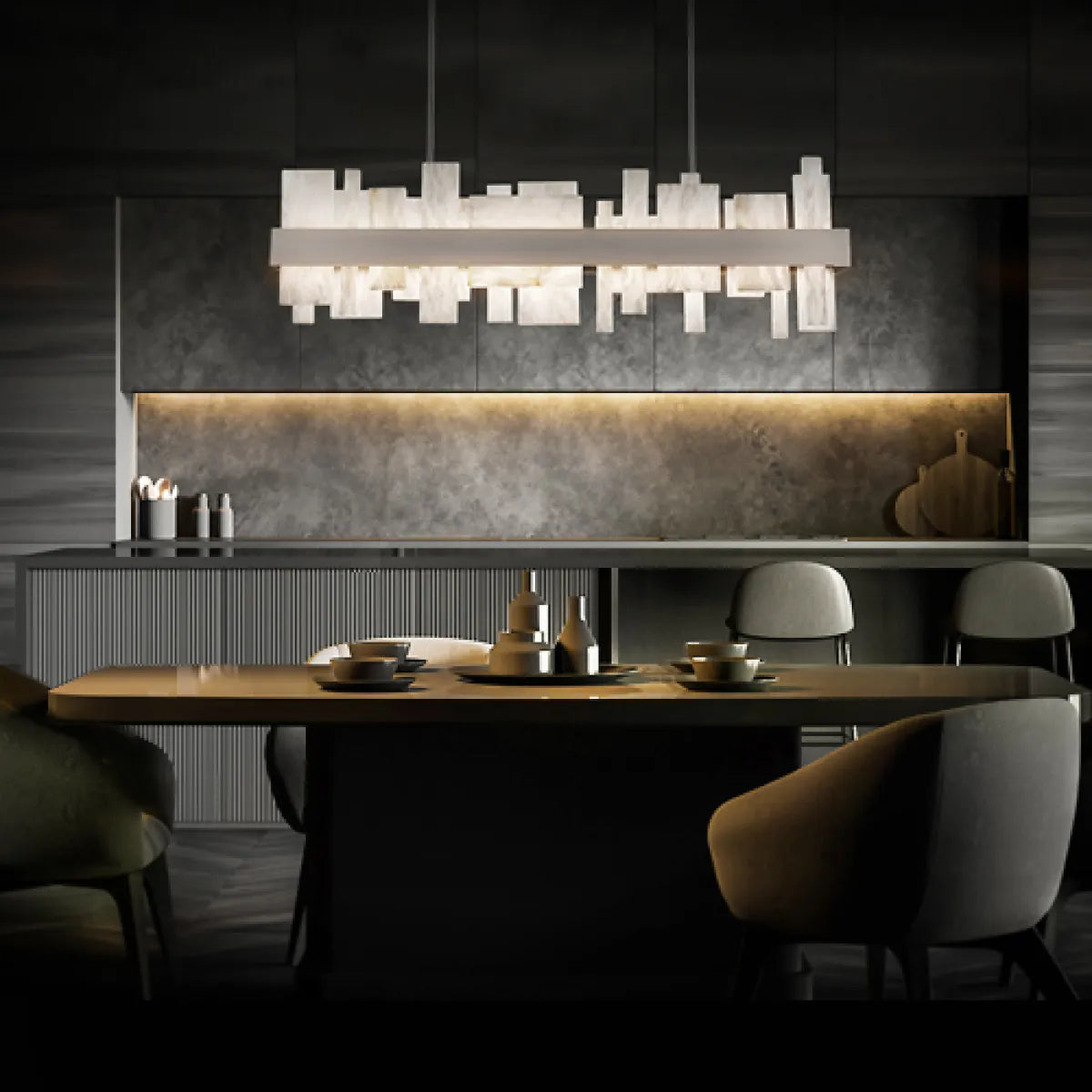 Modern Forms - Acropolis LED Linear Pendant - PD-68146-AB | Montreal Lighting & Hardware