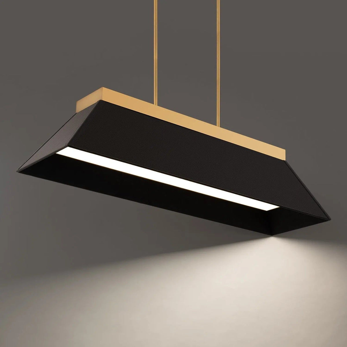 Modern Forms - Bentley LED Linear Pendant - PD-88344-BK/AB | Montreal Lighting & Hardware