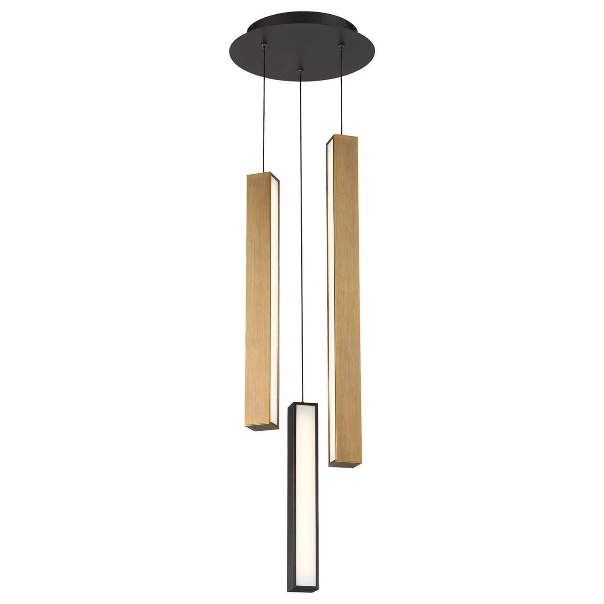 Modern Forms - Chaos LED Multi-Light Pendant, 3-Light - PD-64803R-BK/AB-BK | Montreal Lighting & Hardware