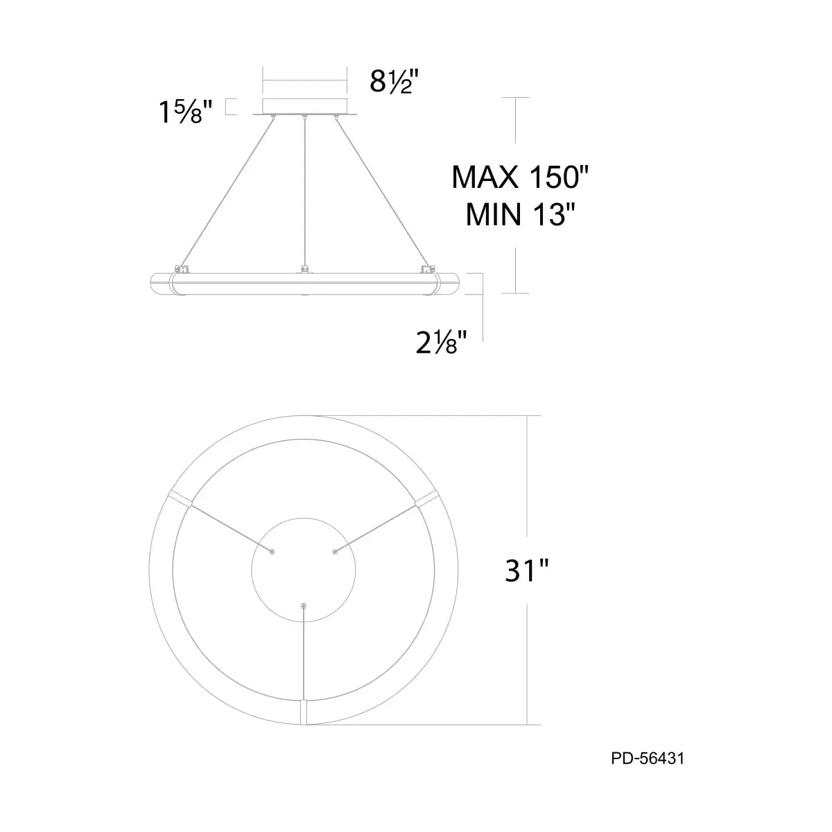 Modern Forms - Clique LED Pendant Chandelier - PD-56431-AB | Montreal Lighting & Hardware