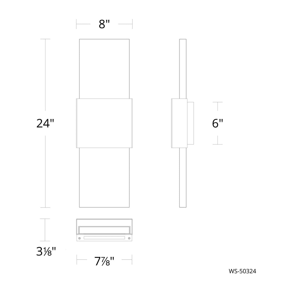 Modern Forms - Mercer LED Wall Sconce - WS-50324-BK/AB | Montreal Lighting & Hardware