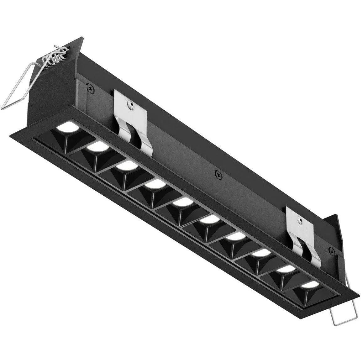 Montreal Lighting & Hardware - 10 Module MSL Mutli-Spot Recessed Downlight by DALS Lighting - MSL10-3K-BK | Montreal Lighting & Hardware