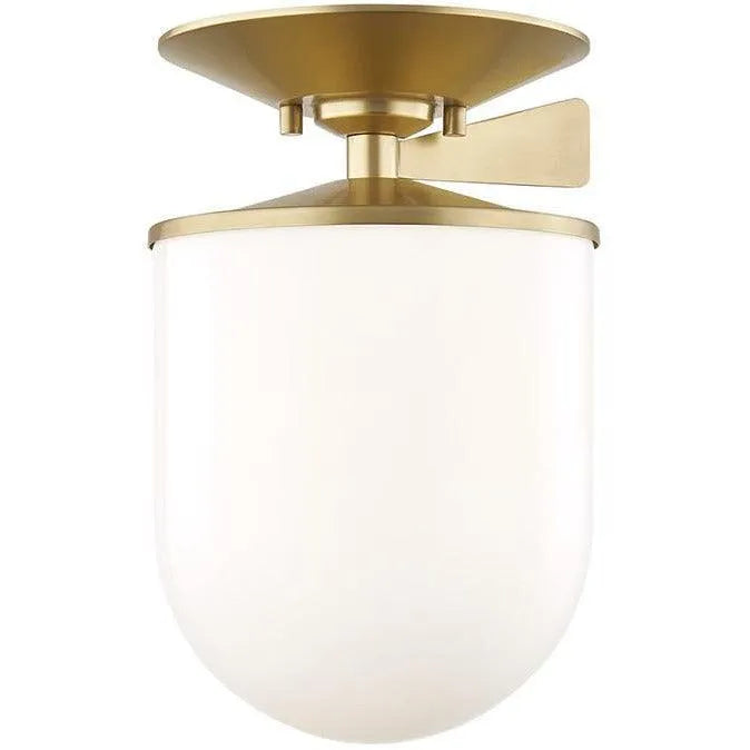 Montreal Lighting & Hardware - Audrey Semi Flush Mount by Mitzi - H214601L-AGB | Montreal Lighting & Hardware