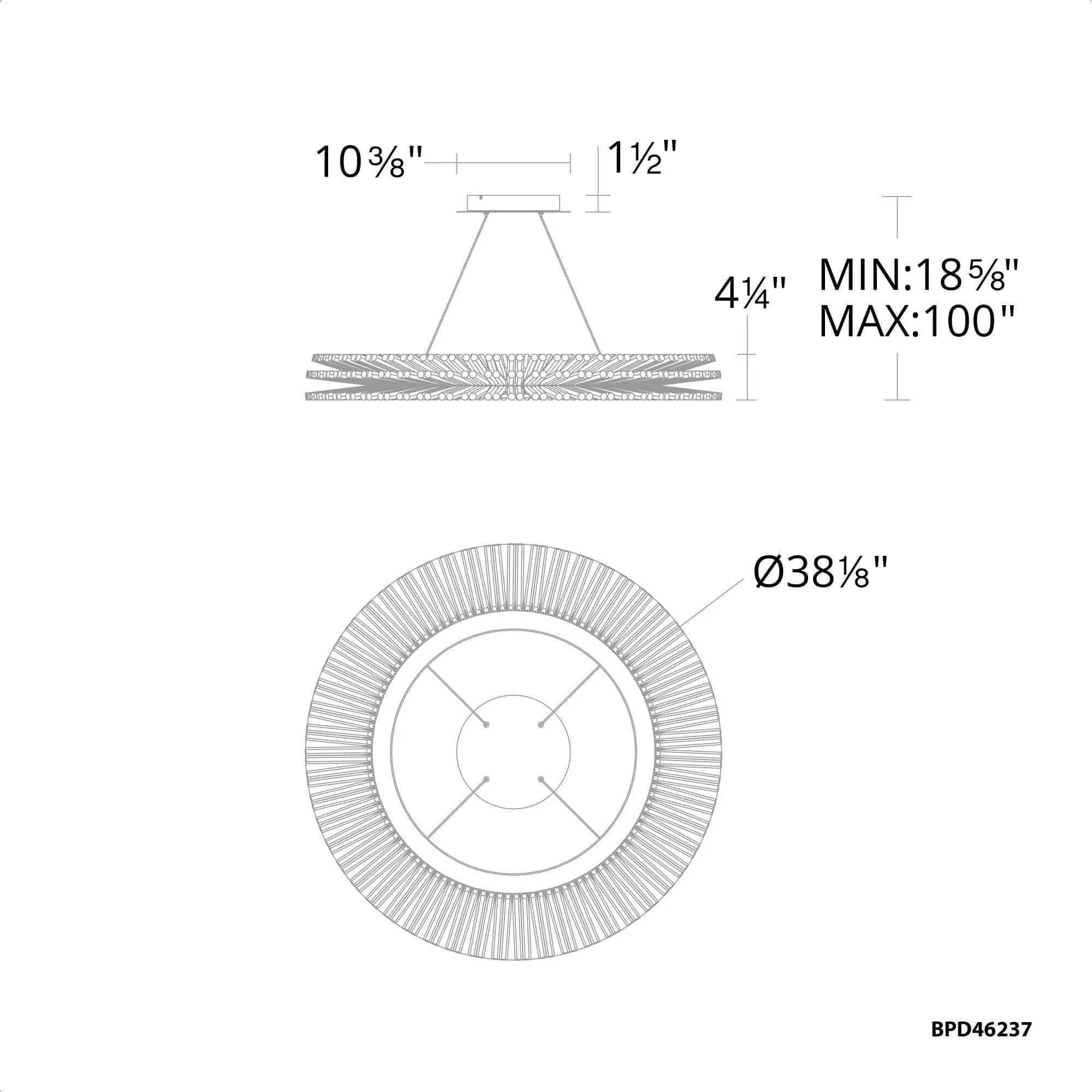 Montreal Lighting & Hardware - Benediction LED Pendant by Schonbek Beyond | Open Box - BPD46237-AB-OB | Montreal Lighting & Hardware